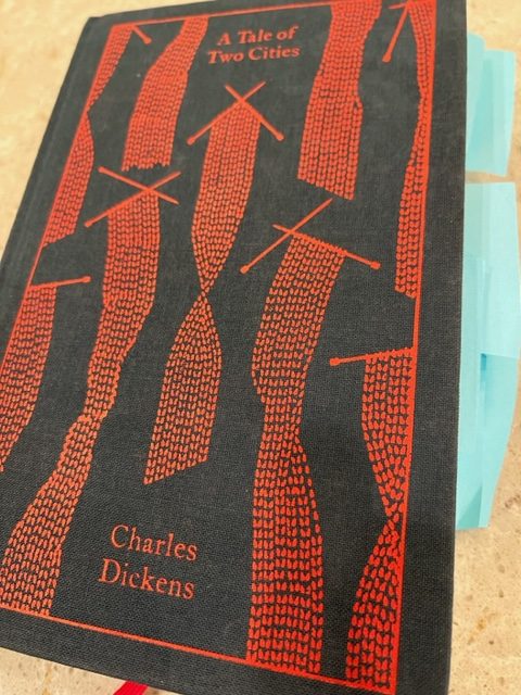 A Tale of Two Cities by Charles Dickens discussed in a creative writing workshop