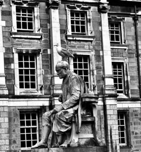 Statue outside of the Book of Kells 